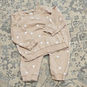 H&M Polka Dot Toddler Sweatshirt and Pants Set